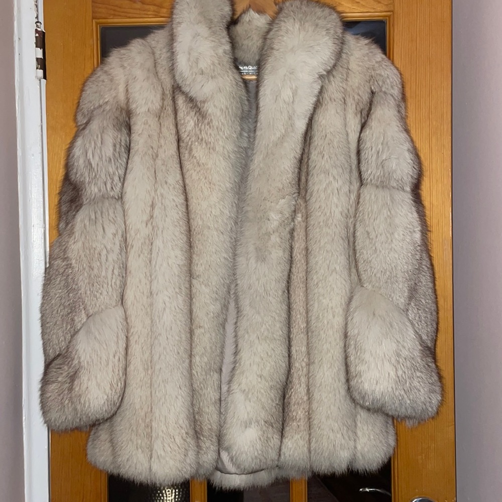 BLUE FOX RABBIT COAT